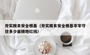 夯实粮食安全根基（夯实粮食安全根基牢牢守住多少亩耕地红线）