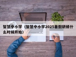 智慧中小学（智慧中小学2025暑假研修什么时候开始）