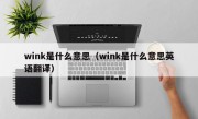 wink是什么意思（wink是什么意思英语翻译）