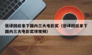 张译回应拿下国内三大电影奖（张译回应拿下国内三大电影奖项视频）