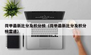 荷甲最新比分及积分榜（荷甲最新比分及积分榜雷速）