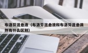 布洛芬混悬液（布洛芬混悬液和布洛芬混悬滴剂有什么区别）