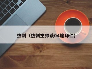 热刺（热刺主帅谈04输拜仁）