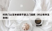 村民门口玉米被拔干部上门道歉（村口有块玉米地）