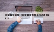 南京农业大学（南京农业大学是985还是211）