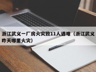浙江武义一厂房火灾致11人遇难（浙江武义昨天哪里火灾）