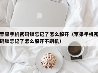 苹果手机密码锁忘记了怎么解开（苹果手机密码锁忘记了怎么解开不刷机）